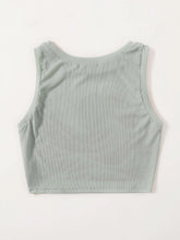 ROMWE Wave Graphic Ribbed Tank Top